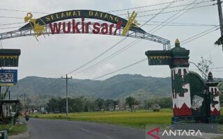 Gerbang masuk wilayah Kalurahan Wukirsari Imogiri Kabupaten Bantul Daerah Istimewa Yogyakarta ANTARA/Hery Sidik